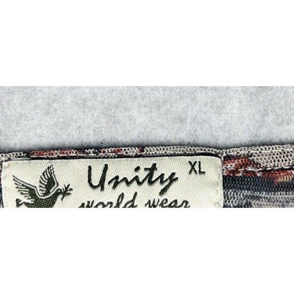 Unity World Wear Boho Top Womens XL Beige Crochet Neckline Flowy Cottagecore - Picture 12 of 15